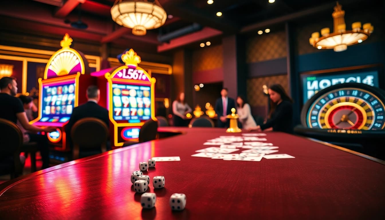 Experience thrilling gameplay at the L567 online casino featuring vibrant slot machines and classic table games.