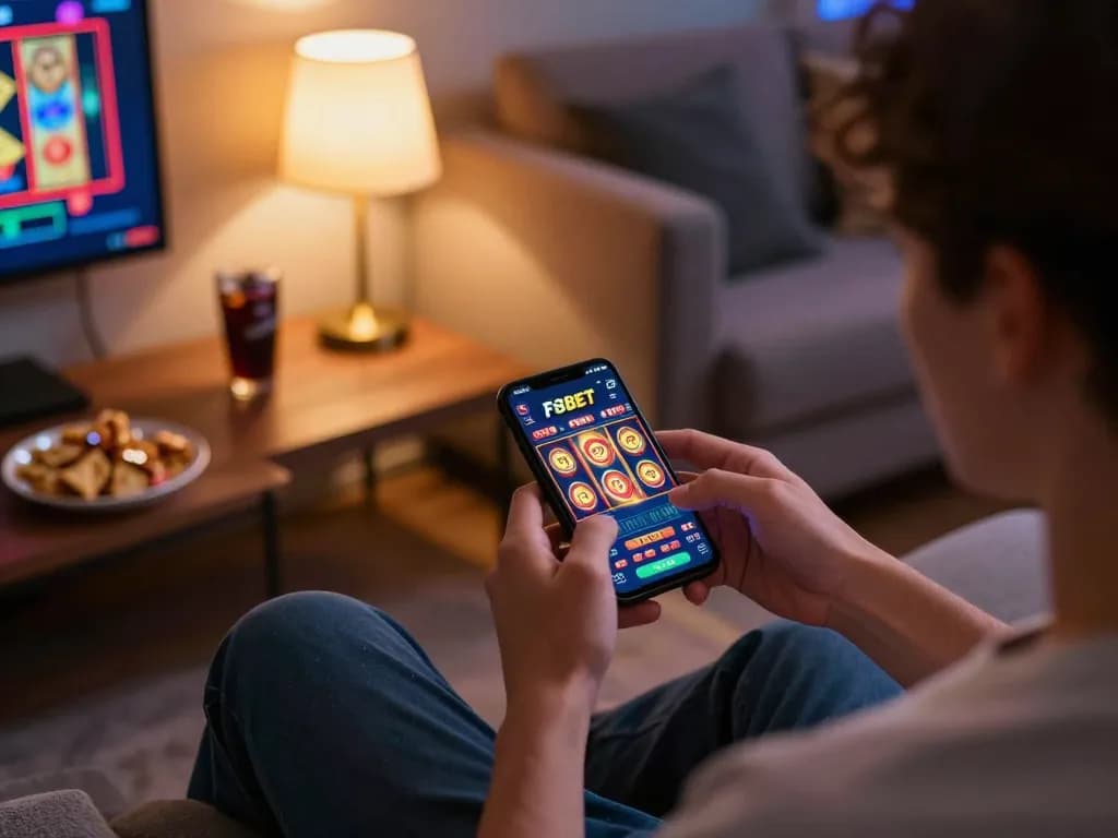Engaging with the F88BET mobile app for an exciting online gaming experience.