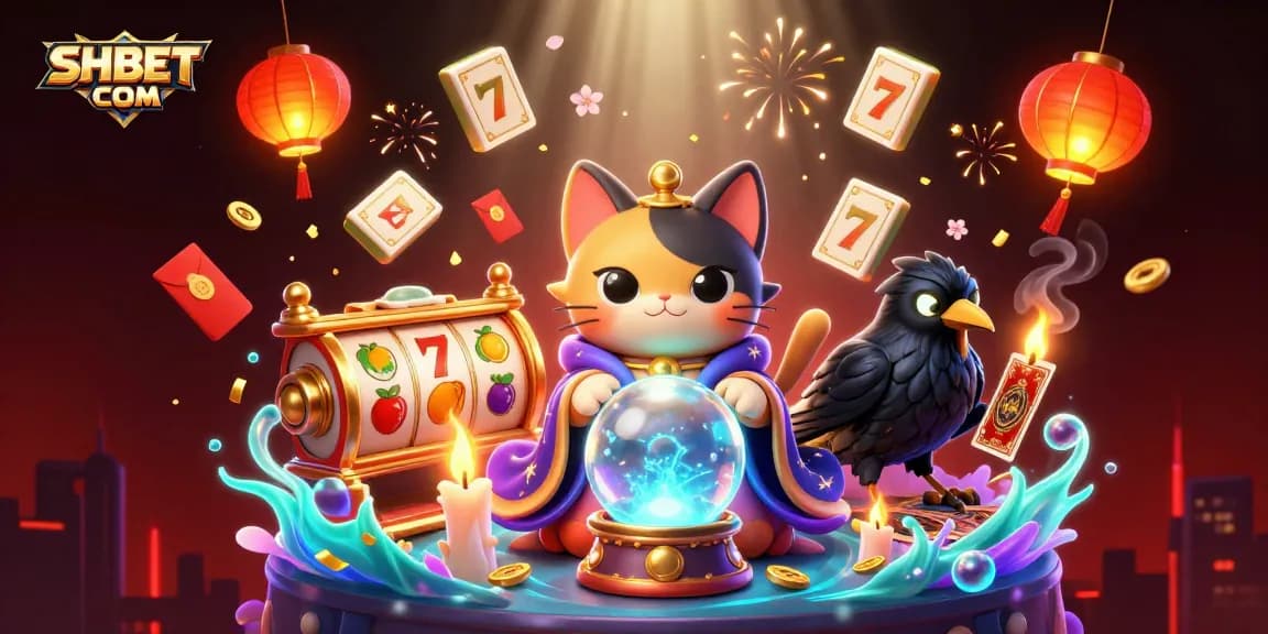 Engage with the vibrant world of SHBET COM featuring dynamic cartoon characters and rich casino elements.