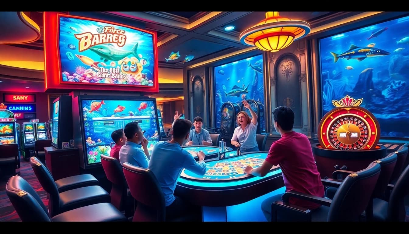 Engage in Fierce Fishing Fa Chai สำหรับมือใหม่ with vibrant casino gaming visuals capturing underwater excitement.