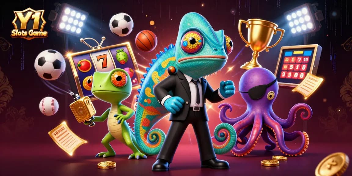 Play the Y1 Slots Game featuring vibrant characters and dynamic slot elements.