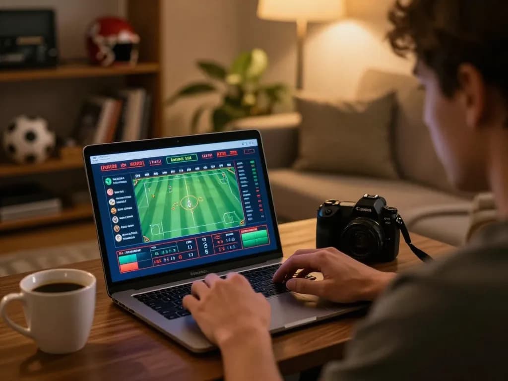 Engaging in online sports betting on nk88 with an active interface and cozy atmosphere.