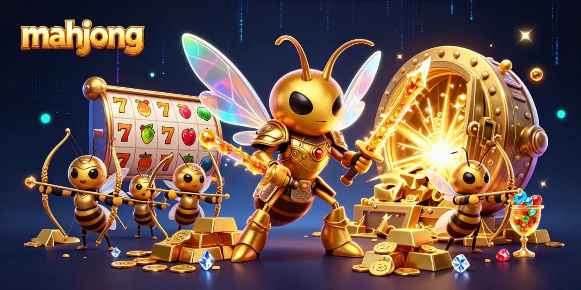 Engage in thrilling mahjong action amidst a vibrant casino atmosphere featuring rich visuals.