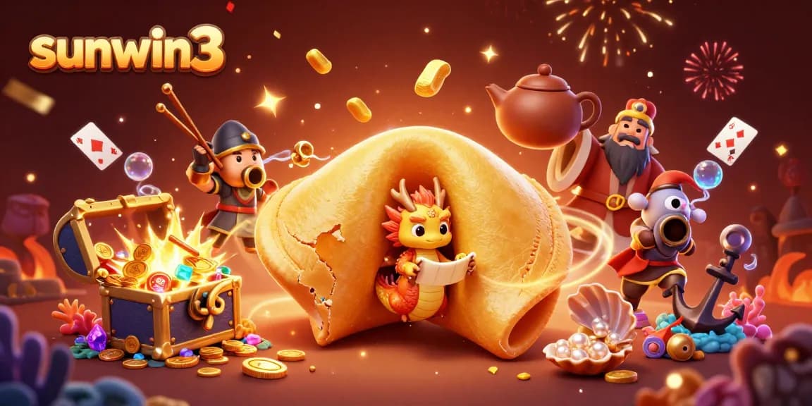 Experience thrilling wins with sunwin3, featuring a magical dragon and golden treasures in a vibrant casino scene.