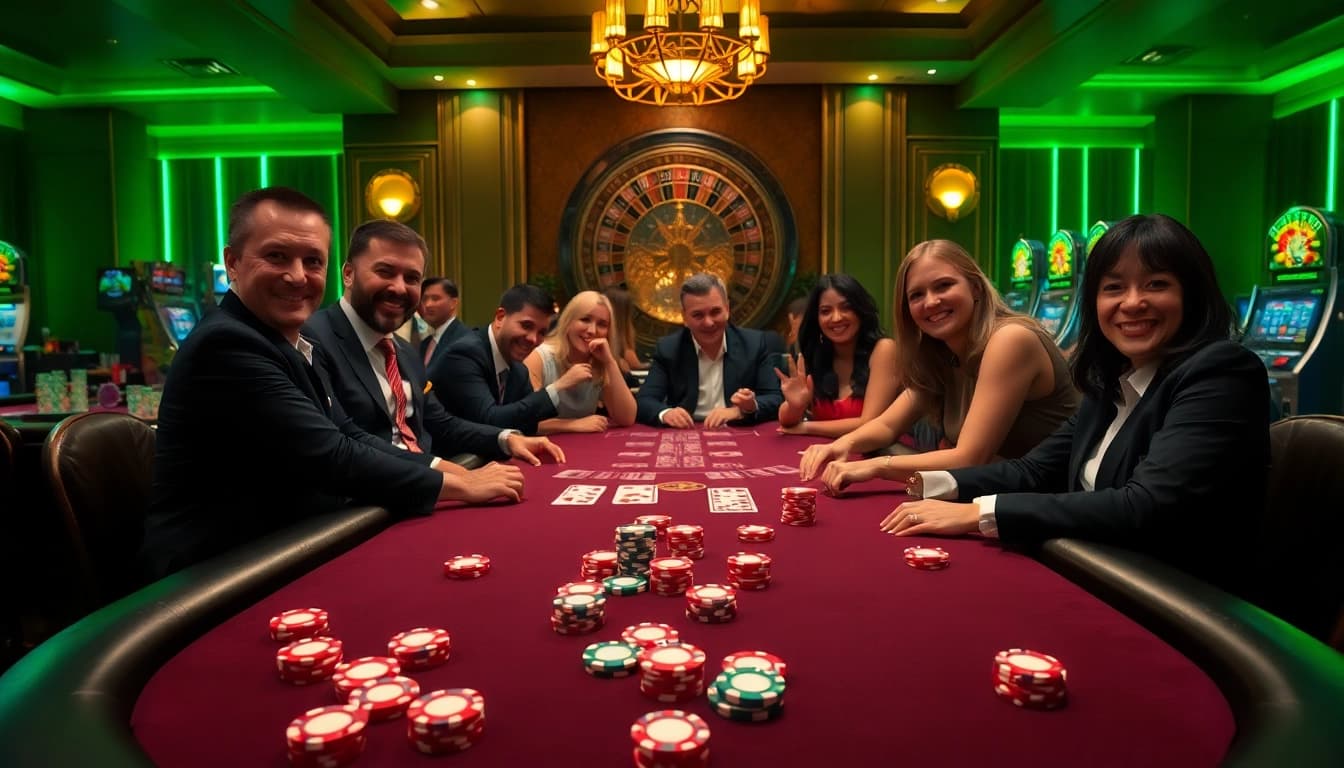 Engaging scene showcasing players enjoying the ClubGG poker club experience with vibrant gaming elements.