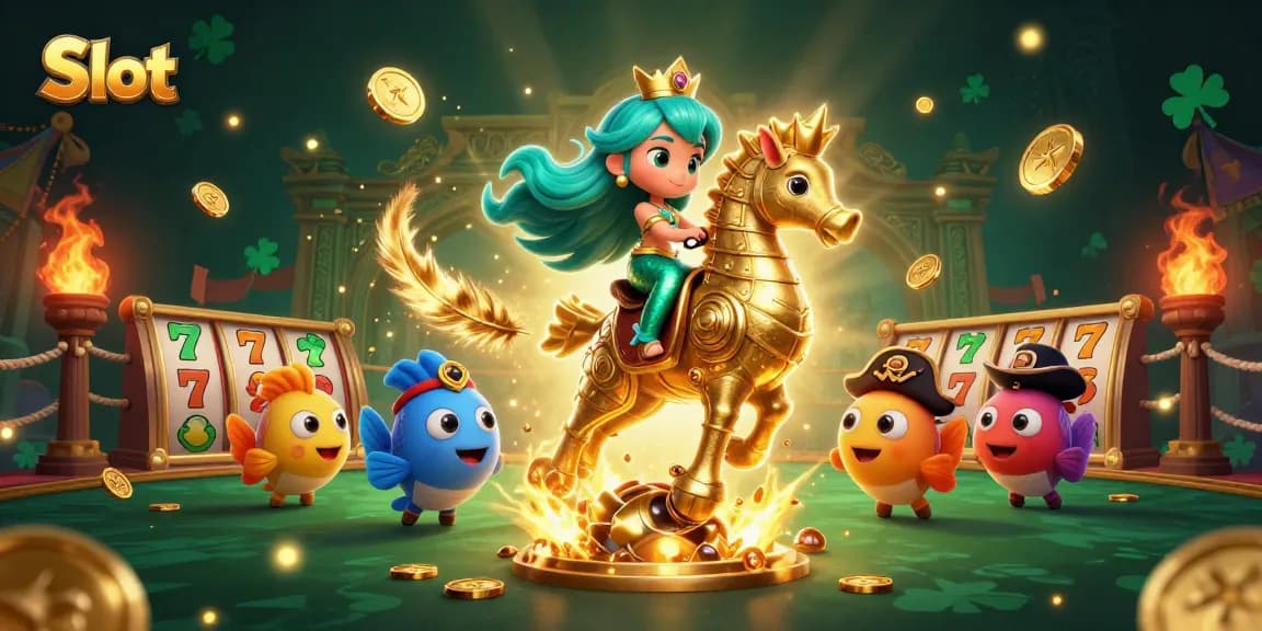Engage with thrilling Slot adventures featuring a mermaid princess and seahorse, vibrant and dynamic.