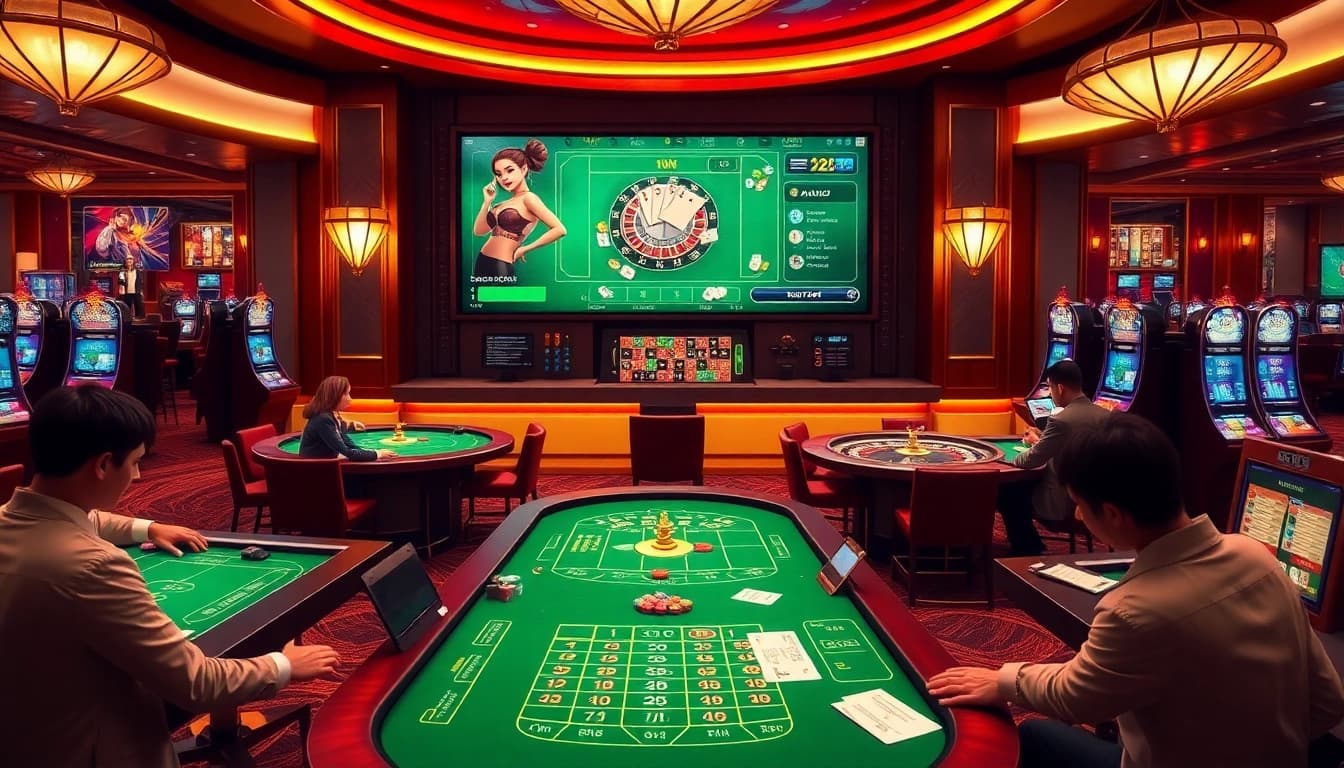 Jugadores disfrutando de una experiencia de casino en línea emocionante con la interfaz de juego vibrante de 8PG y su tecnología avanzada.