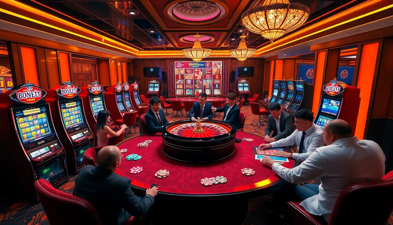 Cổng game Hitclub offers an exciting roulette experience at a luxurious casino table.
