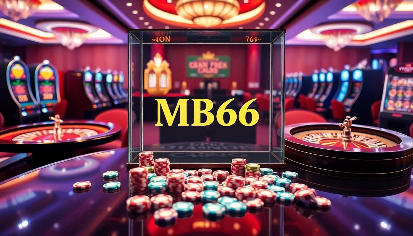 Experience the excitement of MB66 casino games with vibrant tables and luxurious ambiance.