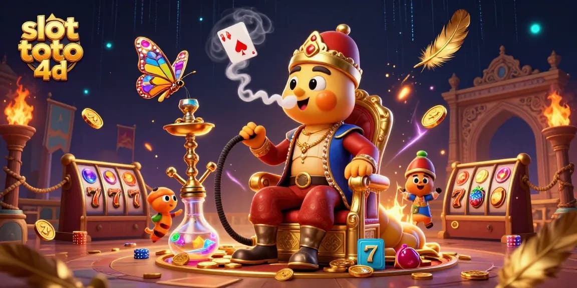 Experience thrilling slot toto 4d action in this vibrant, dynamic casino illustration.