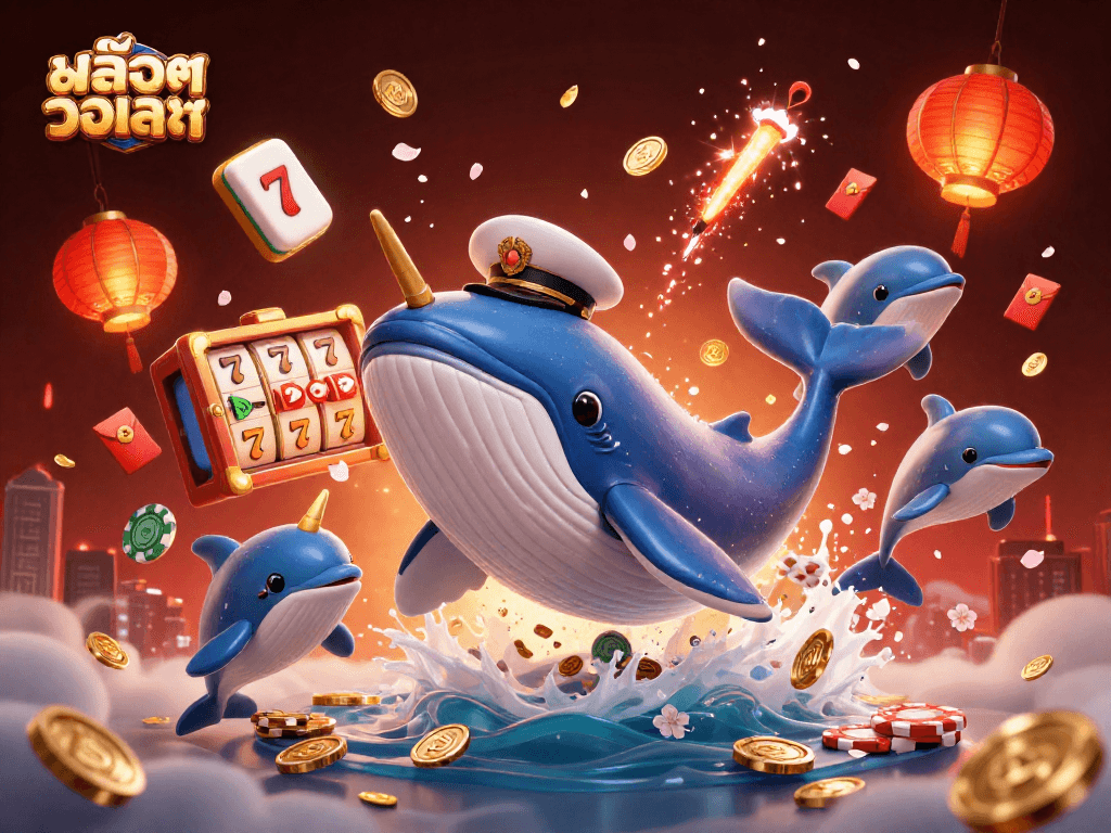 Experience สล็อตวอเลท excitement with dynamic casino characters and slot reels amid vibrant imagery.