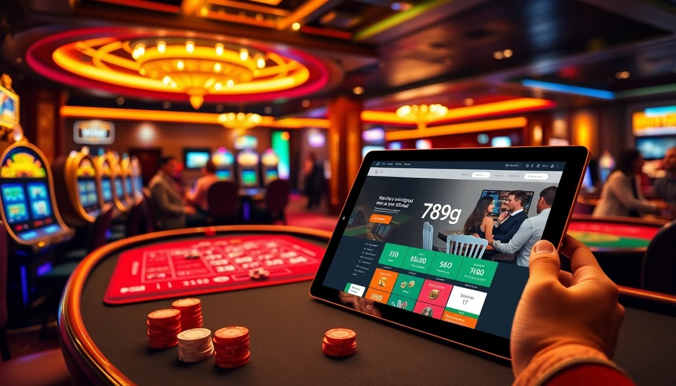 Jugadores disfrutando de un momento emocionante en la plataforma de juegos en línea de 789g Casino.