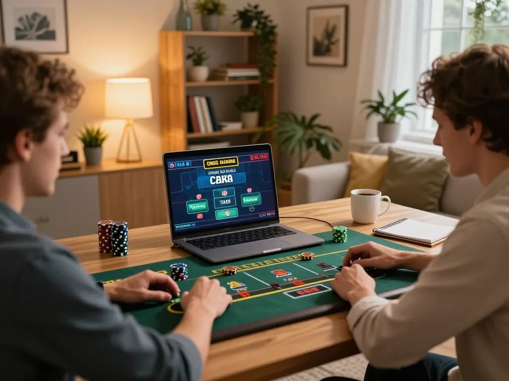 Player enjoying thrilling live casino games on TR88 while strategizing with a notebook