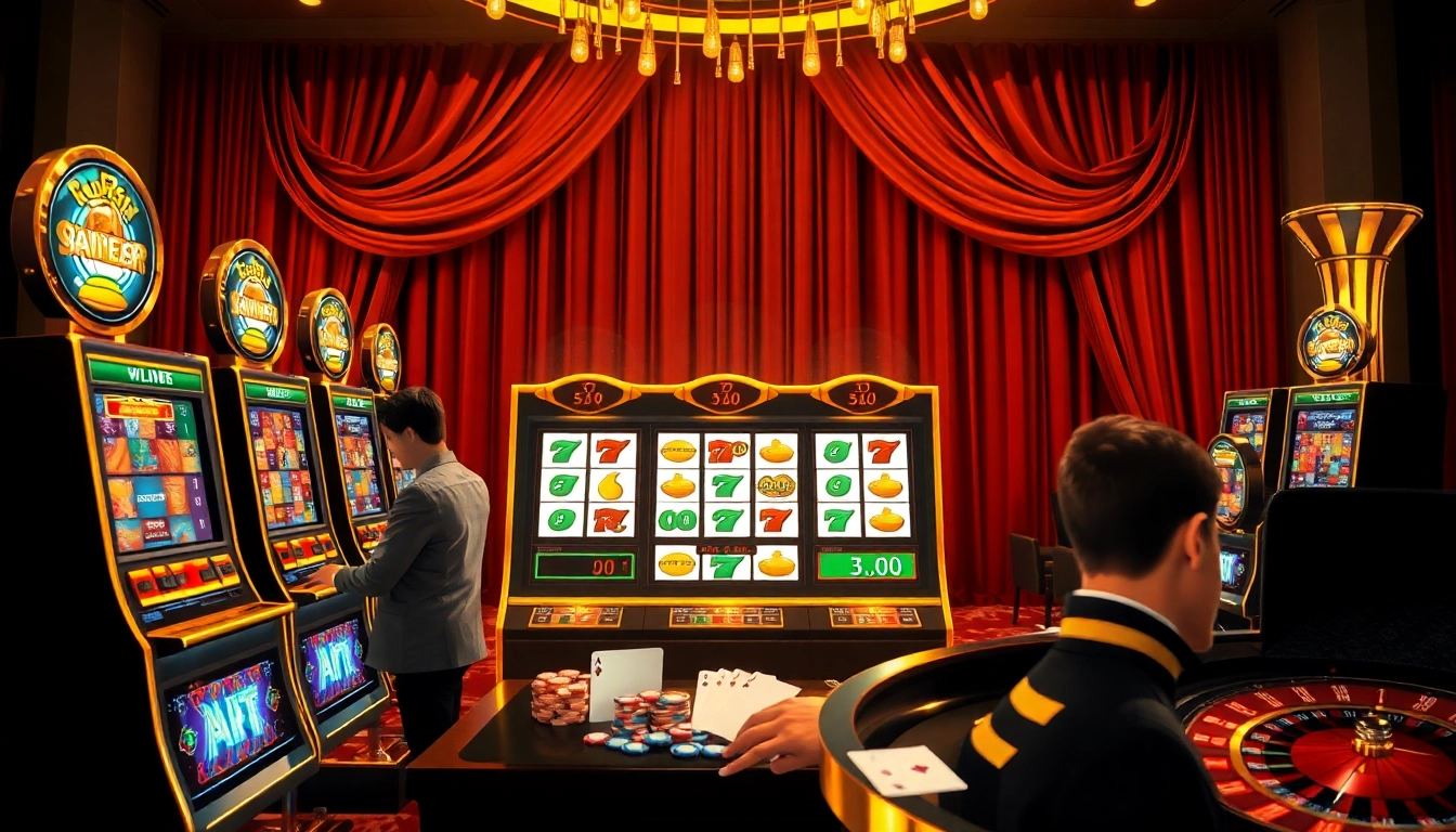 KTPJITU slot machine action shows players engaged in thrilling gambling excitement with vibrant casino elements.