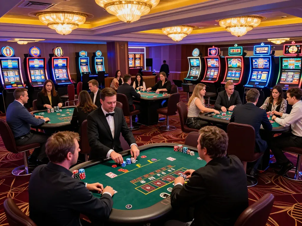 KONG 88 highlights an exciting blackjack game with players engaged and bets placed during a lively casino evening.