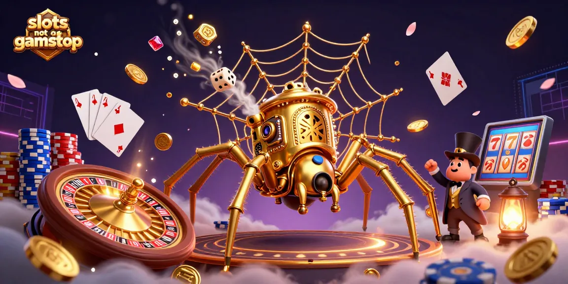 Spin the reels at slots not on gamstop with vibrant golden coins and lively game elements.