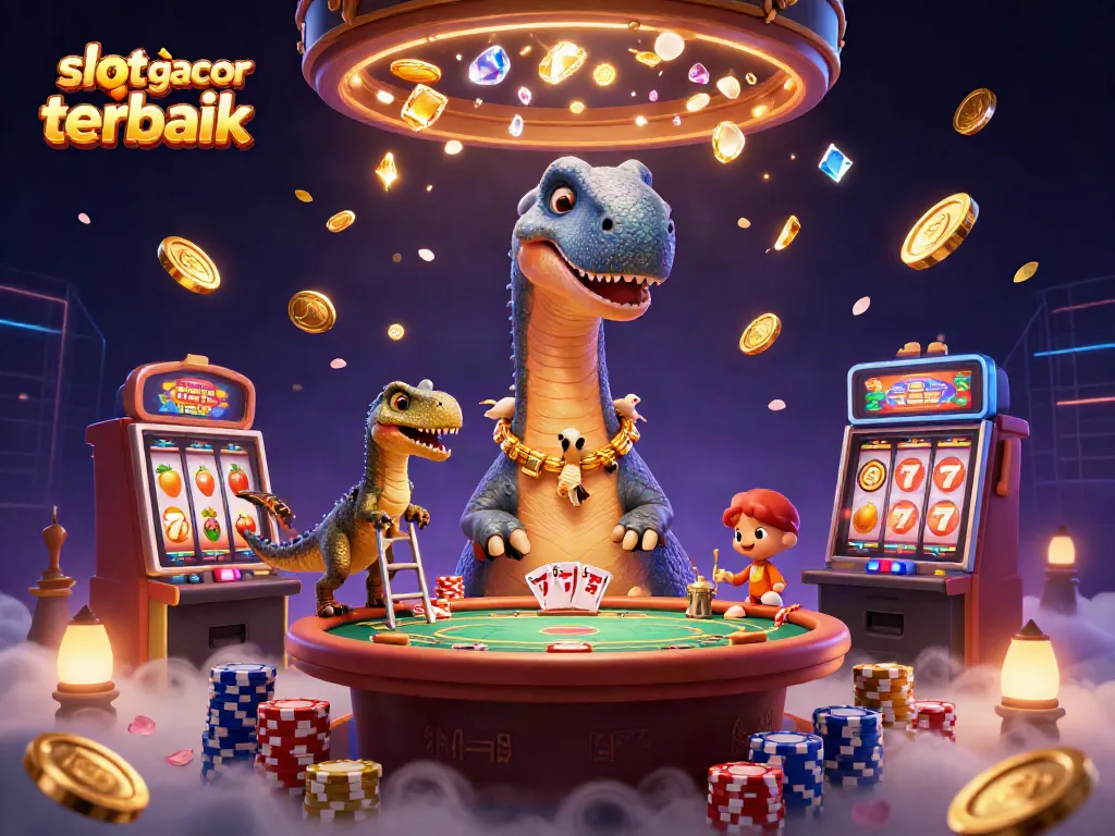 Gambaran 3D slot gacor terbaik dengan karakter unik di kasino yang penuh aksi dan elemen permainan.