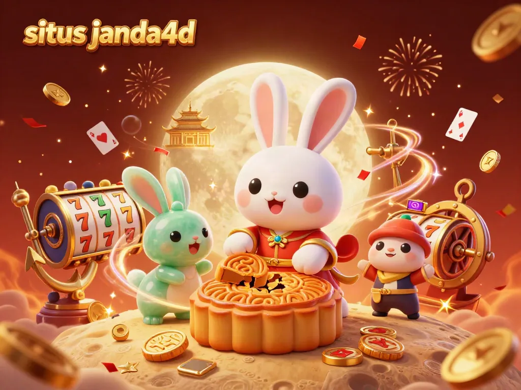 Gim mesin slot yang menarik dan menguntungkan di situs janda4d, dengan karakter 3D dan elemen kasino.