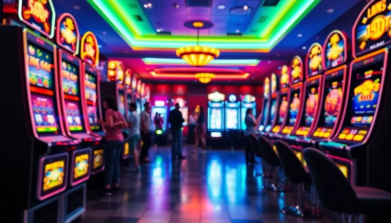 Menggandeng pengalaman luar biasa Slot Game dengan mesin slot bercahaya dan pemain yang terlibat.