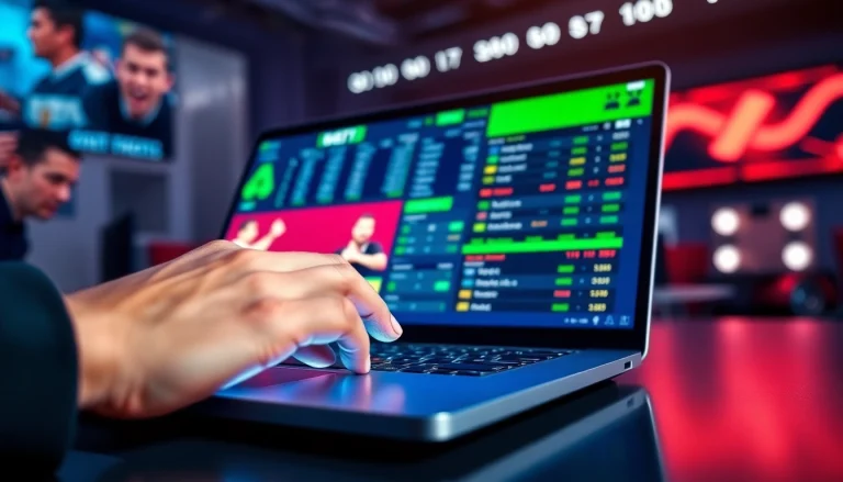 Engage in online Betting with a vibrant interface displaying live odds and statistics.