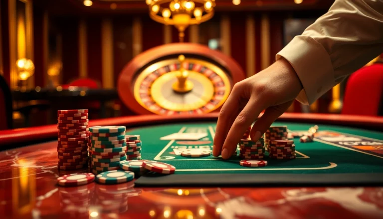 Exciting poker action with C168 themed chips and rich casino ambiance.