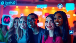 AI sex chat free interactions with playful avatars in a digital chat interface.