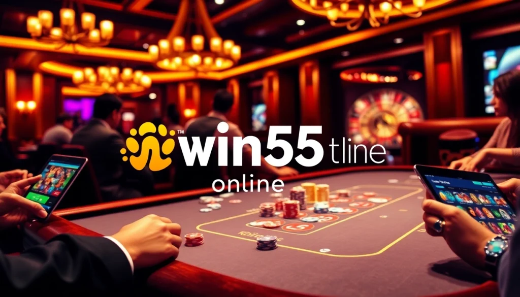 Experience the thrilling atmosphere of win55 online poker with players engaged and vibrant games.