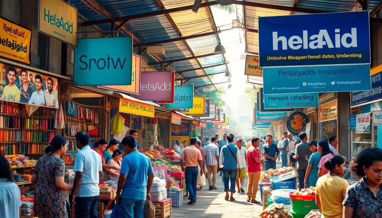 Engaging outdoor market scene representing Hela Add classifieds in Sri Lanka.