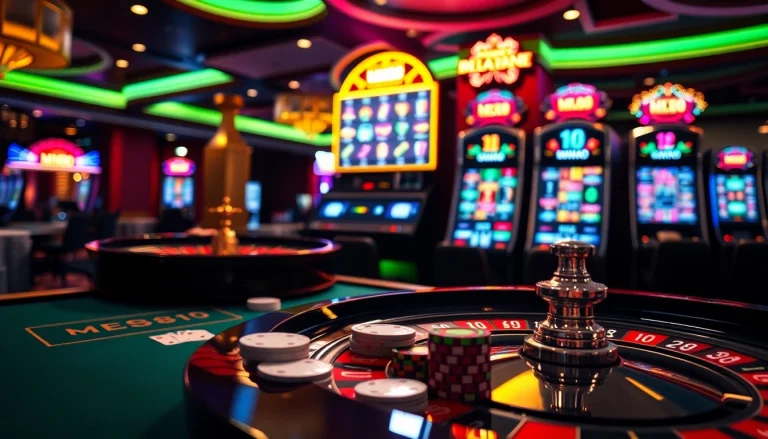 Experience the thrill of MM88 HOW in a vibrant casino setting with roulette and poker.