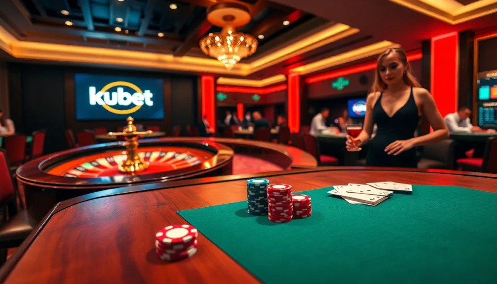 Experience the thrill of Kubet with lively games at a professional casino setting.